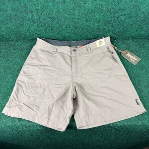 NEW Howler Bros Horizon Hybrid Shorts 7.5” Mens 33 Beige Outdoor Pockets Casual